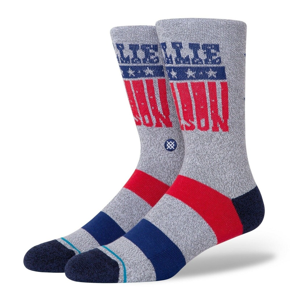 NWT Stance Willie Nelson Stars INFIKNIT Crew Socks L 9-13 $20 Country Folk Stars